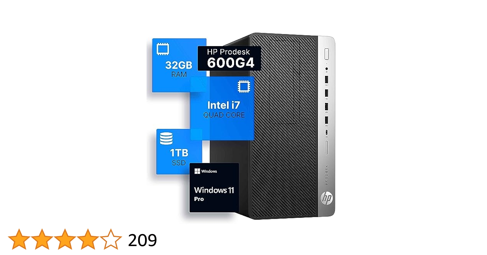 Windowsデスクトップ Windows11 ProDesk 600 G4 i7-8700 超高性能Corei7 中古デスクトップ HP ProDesk 600 G4 SFF
